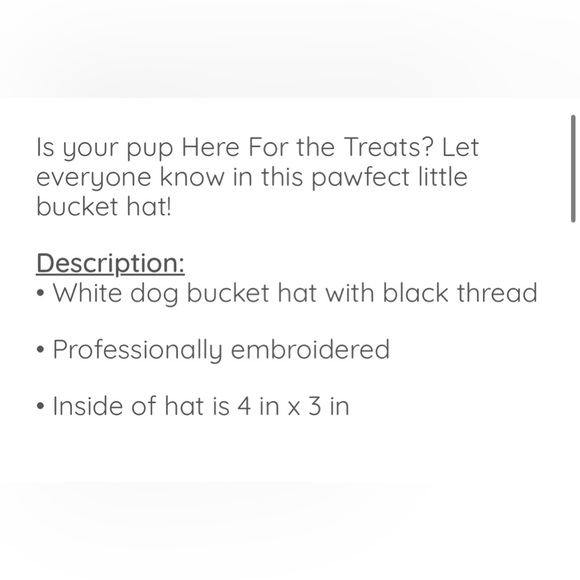 Sassy Woof bucket hat “here for the treats” - Picture 2 of 3